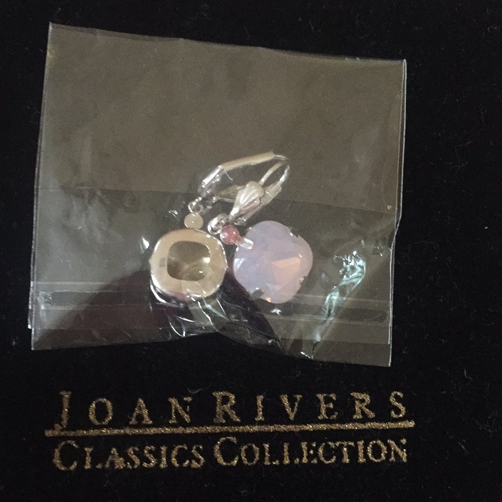 Joan Rivers Crystal style drop earrings